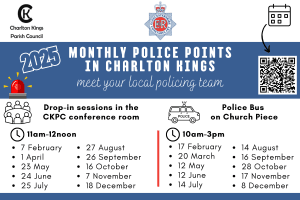 Police Bus on Church Piece